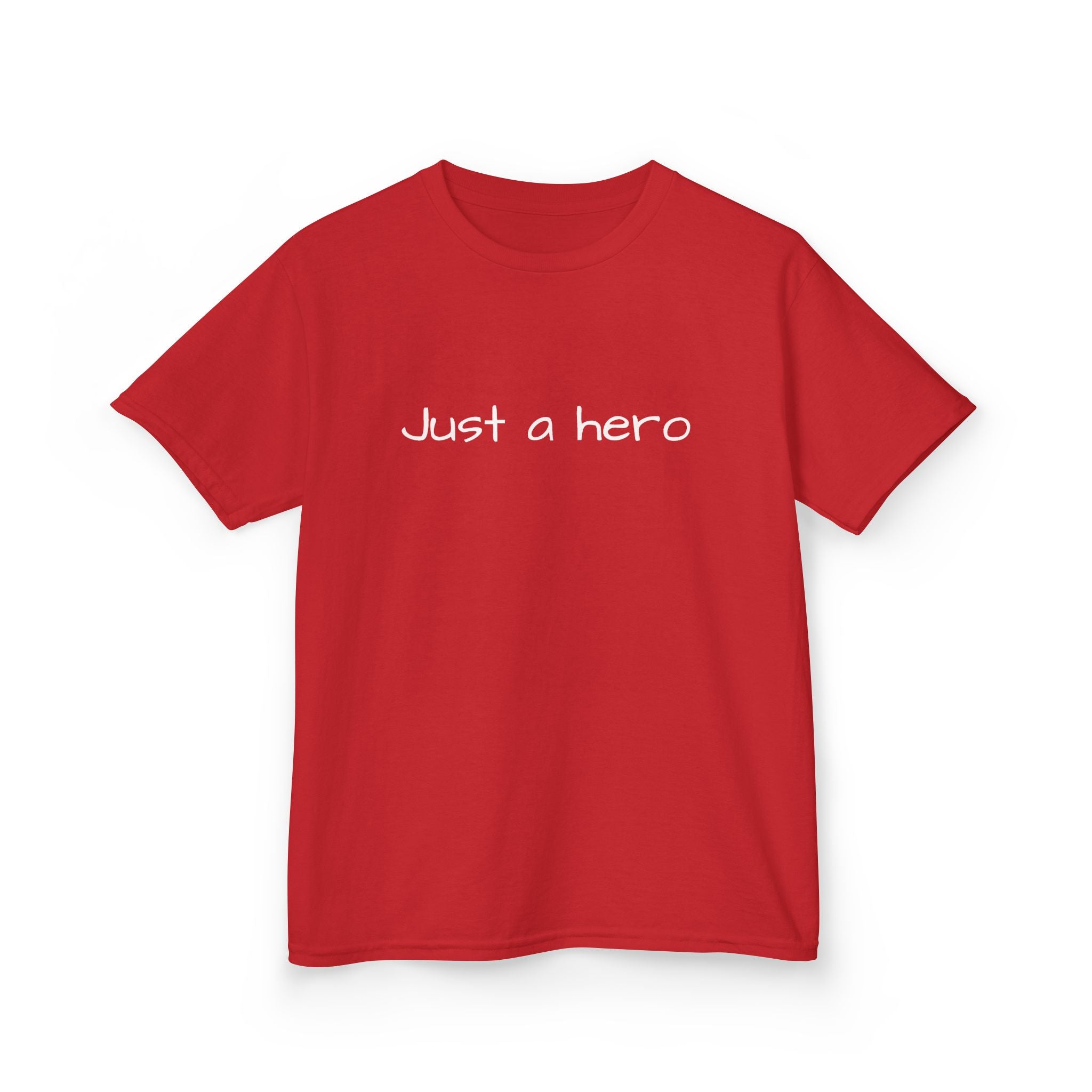 Kids T-Shirt — "Just a hero" Minimalist Children’s Tee, Cute Inspirational Shirt for Boys & Girls, Gift for Kids