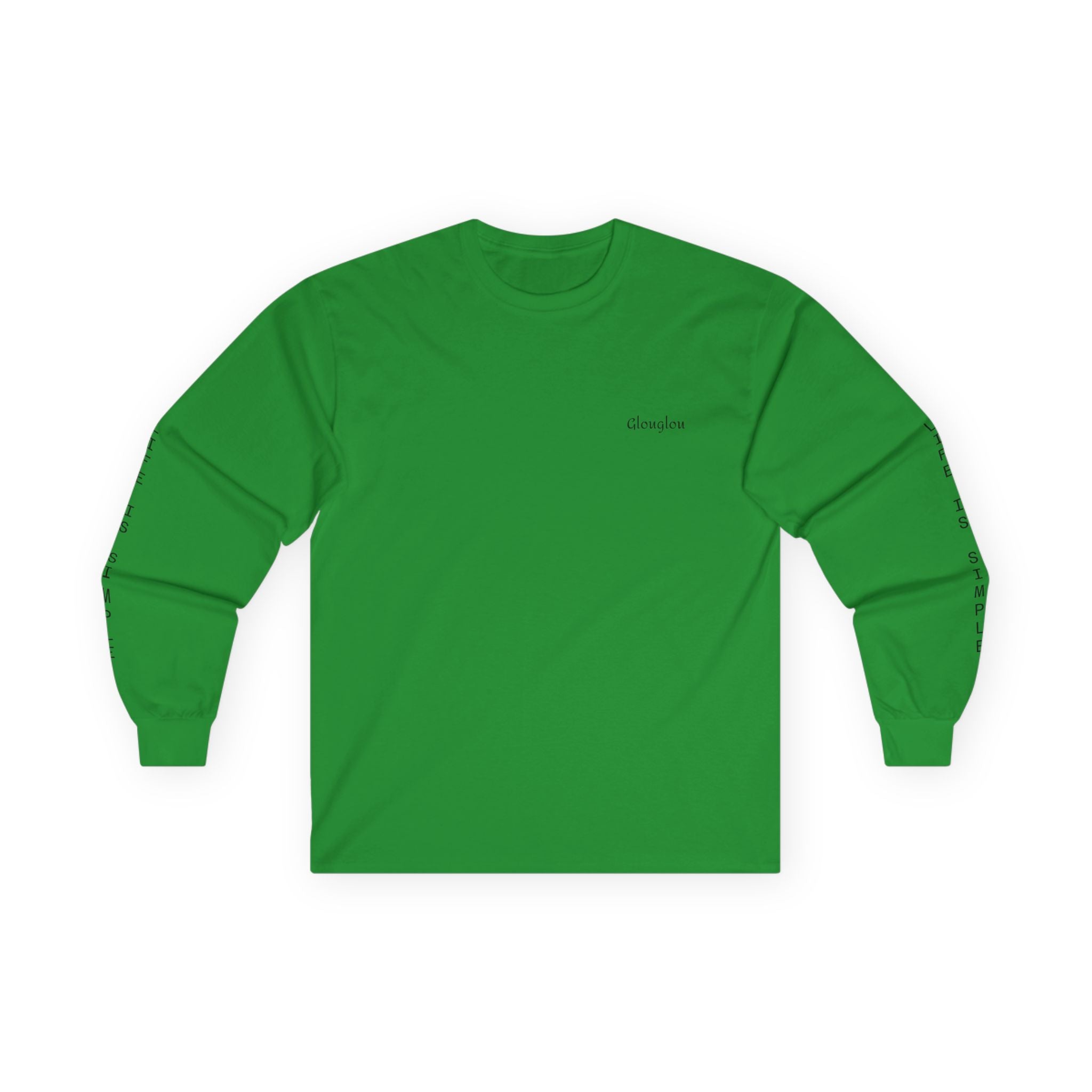 Long Sleeve Tee — Minimal Script Logo Sleeve Shirt