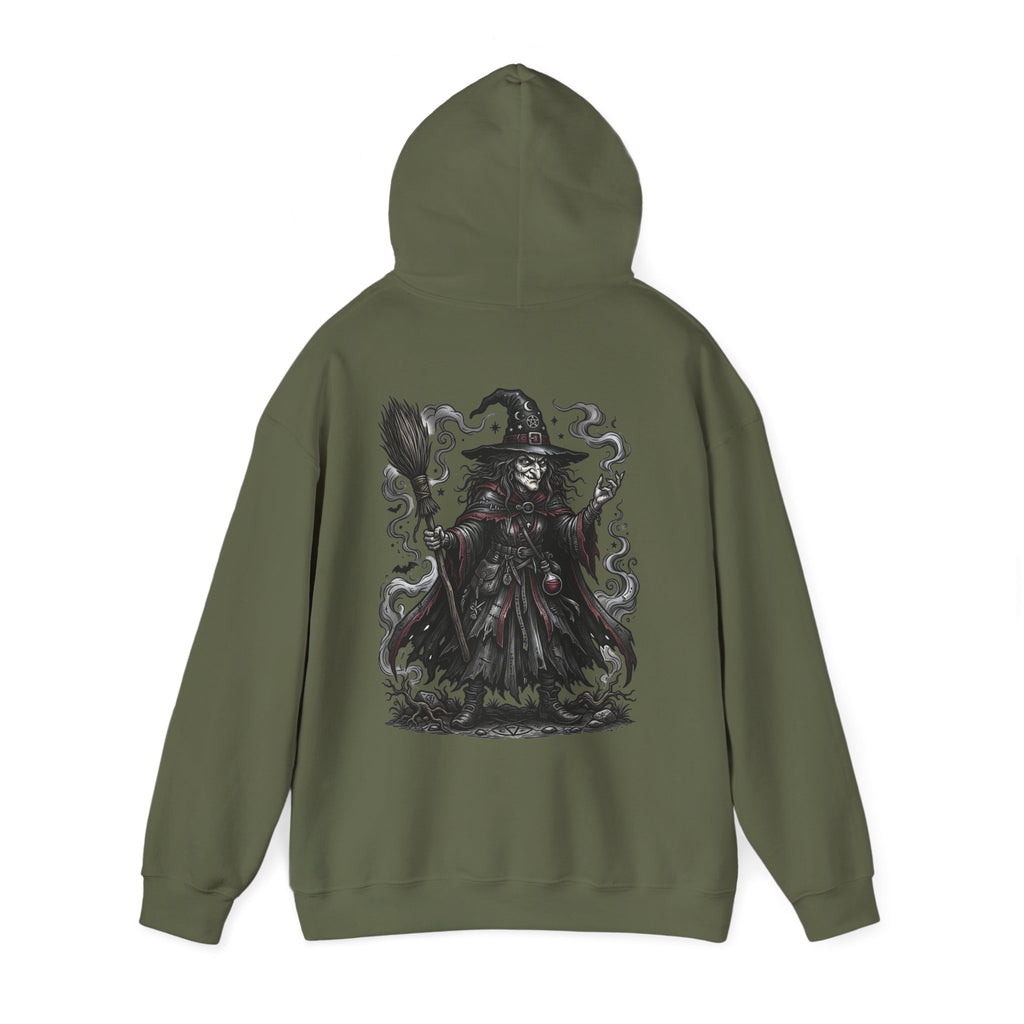 Witch Hunter Hoodie — Dark Fantasy Grim Reaper Back Graphic